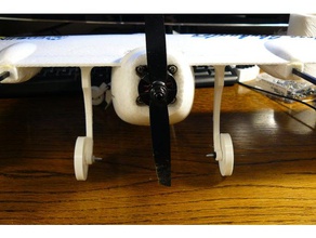 rear landing gear plane skyhunter r c vehicles micro wheels 3d print model - Mito3D