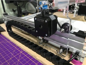 mount-1010 Kabel-Kette auf nema 17 y-Achse Teile a3 pro eleksmaker laser-Graveur 3d print model - Mito3D
