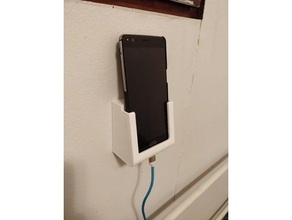 oneplus wallstand telefono cellulare e il op3 op5 stand fissaggio a parete 3d print model - Mito3D