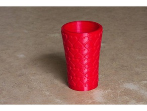 valentine vase containers cup hearts valentines day 3d print model - Mito3D