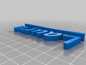 laura nombre signos y logotipos 3d print model - Mito3D