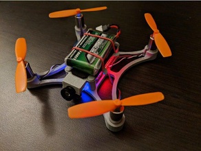 super durable micro 105 quadcopter frame r c vehicles 8520 brushed drone flitetest fpv racer racing hobbyking multicopter tiny whoop 3d print model - Mito3D