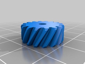 helical gear bed level knob captive nut 3d printer parts anet a8 bed leveling 3d print model - Mito3D