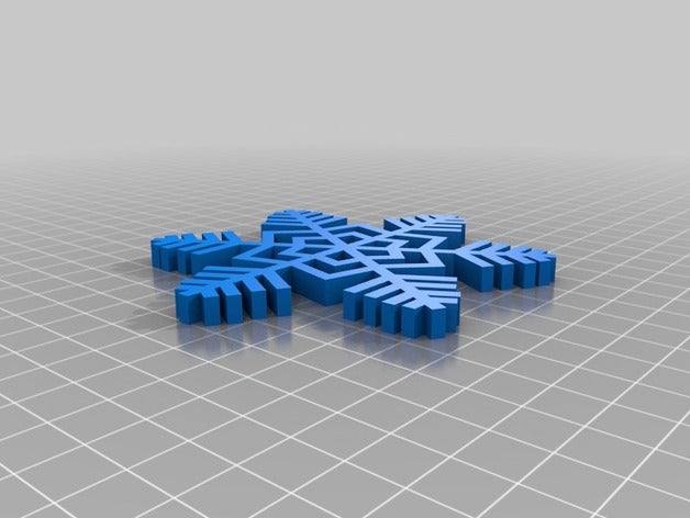 kar - kış dekor blockscad blockscadsnowflake schneeflocke kartanesi 3D print model - Mito3D