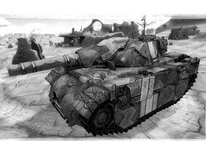 edelweiss Fahrzeuge fantasy tank valkyria chronicles video-Spiel 3d print model - Mito3D
