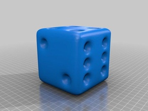 smooth - relaxed dice gaming 3d print model - Mito3D