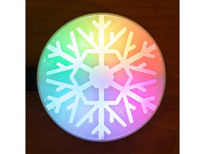 temperature sensitive snowflake interactive art adafruit blockscadsnowflake circuit playground 3d print model - Mito3D