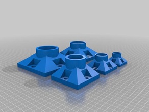 pvc pipe stands feet organization support 3d print model - Mito3D