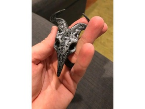 goatish skull totem art creature sculpture zbrush 3d print model - Mito3D