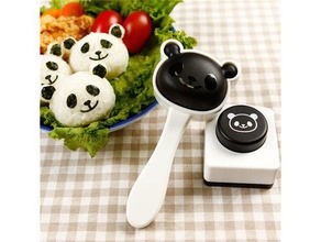 panda feuille de nori, riz moule cuisine et salle à manger 3d print model - Mito3D