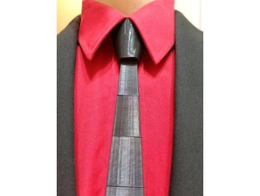 reaslistic tie knot - print wear parametric accessories formalwear wearable 3d print model - Mito3D
