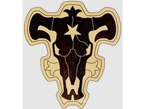 black clover bull Requisiten anime schwarz Klee Symbol der insignia symbol 3d print model - Mito3D