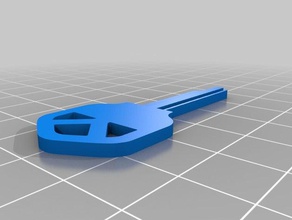 kwikset kw1 key blank tools door house housekey keychain lock security 3d print model - Mito3D