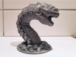 purple worm toy & game accessories dnd mini monster role playing rpg 3d print model - Mito3D