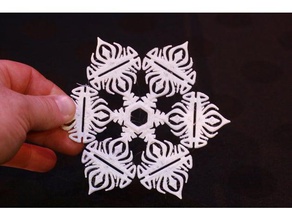 elsa snowflakes queen v8 models blockscadsnowflake snowflake 3d print model - Mito3D
