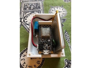 esp8266 huzzah pena de caso eletrônica adafruit 12-e sensor temperatura 3d print model - Mito3D
