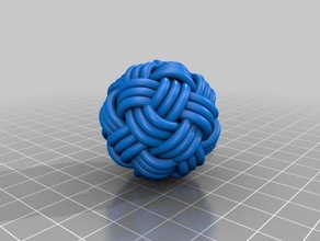 30 facet mondo nodo matematica arte boy scout jamaica globo testa di turco turkshead palla intrecciata 3d print model - Mito3D