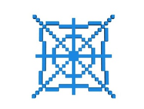voxel-flocon blockscadsnowflake leutenegger 3d print model - Mito3D