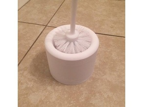 toilet bowl brush holder small footprint basic bathroom 3d print model - Mito3D