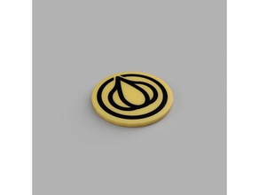 l'ail pièce de monnaie, jeton pièces et badges bitcoin cryptocurrency garlicoin grlc 3d print model - Mito3D