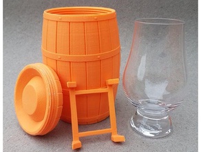 whisky barrel glencairn-glass food & drink glenncain 3d print model - Mito3D