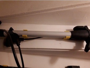 customizable wall clip tubular objects organization hanger mount 3d print model - Mito3D