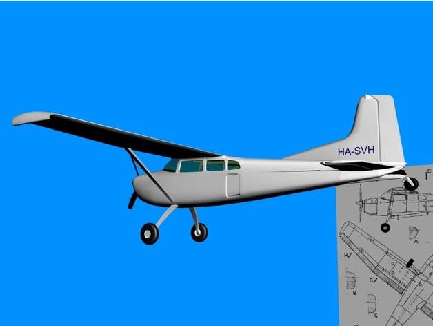 cessna c-185f araç 3D print model - Mito3D