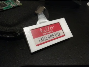 pimoroni inkyphat holder badge-use office badge case display pizero pizerow 3d print model - Mito3D