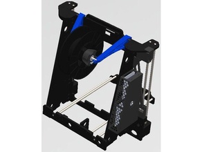 anet a8 back spool holder - save space 3d printer parts upgrade filament 3d print model - Mito3D