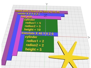 blockscad code L'impression 3d blockscadsnowflake 3d print model - Mito3D