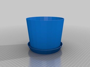 basic flower pot decor plant 3d print model - Mito3D