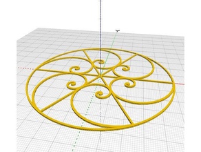 parametrico spirale aurea, fiocco di neve matematica arte blockscadsnowflake 3d print model - Mito3D