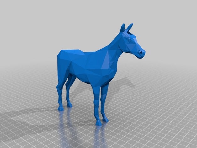 low poly unicorno di nome charlotte cuore coda La stampa 3d 3D print model - Mito3D