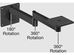 Positionierung der Arme Montage Dreh-und Angelpunkt pivot arm pivot-Halterung die Wandmontage an Wand montiert 3d print model - Mito3D