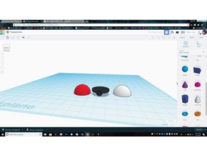 einfache pokeball Requisiten 3d print model - Mito3D