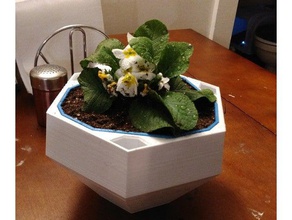 kendini saksı sulama açık ve bahçe çiçek saksısı vazo geometrik 3d print model - Mito3D