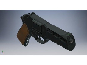 revolver 3d baskı silah 3d print model - Mito3D