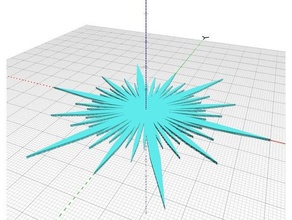 punta parametrico frattale fiocco di neve matematica arte blockscadsnowflake 3d print model - Mito3D