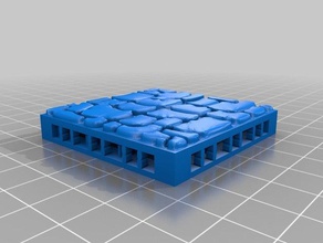2x2 fieldstone floor toy & game accessories 3d print model - Mito3D