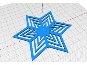 awesome snowflake 2d art blockscadsnowflake 3d print model - Mito3D
