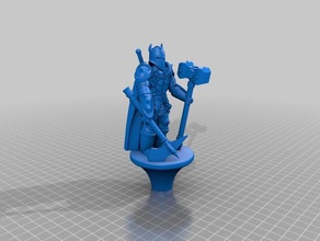 champion du chaos poignée robinet cuisine et salle à manger de la bière guerrier appuyez sur warhammer 3d print model - Mito3D