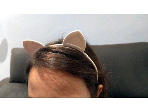 cat ears diadem fashion 3d cosplay 3d print model - Mito3D