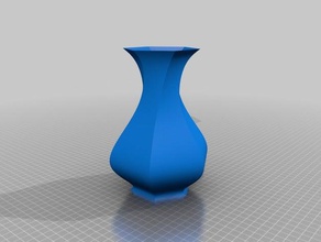 clássico hexagonal torcida vaso decoração o de flor hexágono 3d print model - Mito3D