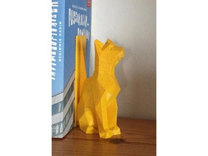 malha de polígonos gato aparador decoração 3d print model - Mito3D