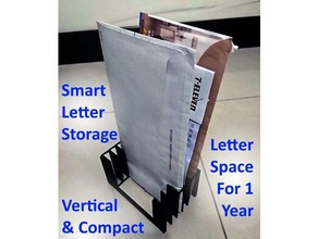 letter holder organizer containers box desk letters mail paper 3d print model - Mito3D