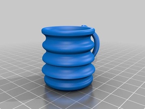 wave cup kitchen & dining 3d print model - Mito3D