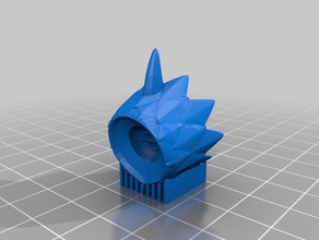 la cola de segmentos individuales incorporado soporta art 3d print model - Mito3D