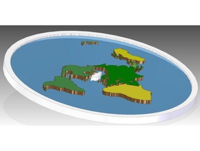 flache Erde 3d-drucken Bildung flach Geschenk liegen der nasa einfach - Spielzeug 3d print model - Mito3D