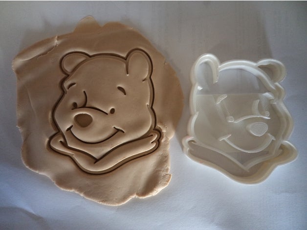 winnie pooh cookie cutter kitchen & dining bear 3D print model - Mito3D