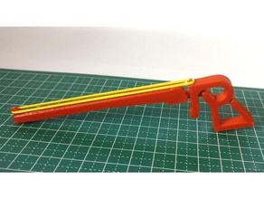 simple rubber band gun toys & games finger spring mechanism toy 3d print model - Mito3D
